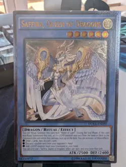 YuGiOh! Saffira, Queen of Dragons DUEA-EN050 Ultimate Rare LP - Image 1