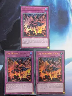YuGiOh! The Monarchs Erupt GFTP-EN121 Ultra Rare x 3 PLAYSET 1st Ed - Image 1