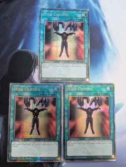 YuGiOh! Mind Control RA02-EN046 Quarter Century Rare x 3 PLAYSET 1st Ed - Image 1