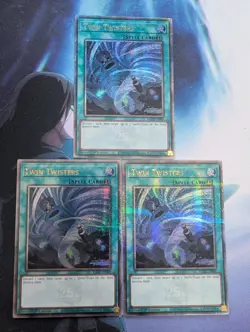 YuGiOh! Twin Twisters RA02-EN060 Quarter Century Rare x 3 PLAYSET 1st Ed - Image 1
