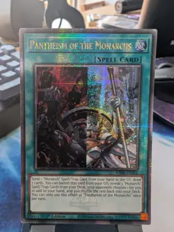 YuGiOh! Pantheism of the Monarchs RA04-EN261 Quarter Century Rare 1st Ed - Image 1