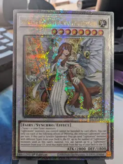 YuGiOh! Minerva, The Athenian Lightsworn LEDE-EN043 Quarter Century Rare 1st Ed - Image 1