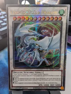YuGiOh! Cosmic Blazar Dragon MP24-EN029 Quarter Century Rare 1st Ed - Image 1