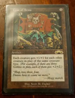 MTG Magic the Gathering Trading Card Coat of Arms Artifact Exodus Set HP - Image 1