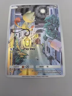 Meowth Custom TCG Pocket Full Art Pokemon Card Holo Shiny Textured - Image 4