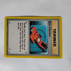 New Pokedex 95/111 Non Holo Pokemon TCG Card Vintage Neo Genesis Moderate Play - Image 1