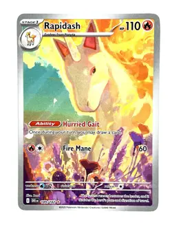 Rapidash 189/182 Illustration Rare IR Holo SV: Destined Rivals Pokemon TCG Card - Image 2