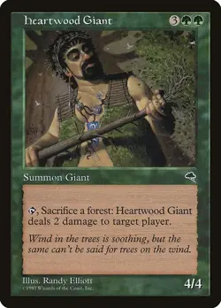 MTG Tempest --- HEARTWOOD GIANT --- RARE! NM! Magic the Gathering! - Image 3