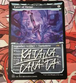MTG Magic Artist Proof AP Signed 刀 彼方 / KATANA CANATA / Eater of Virtue English - Image 2