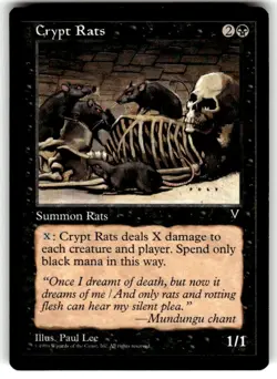 Crypt Rats Visions Regular MTG LP - Image 1
