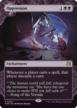 MTG magic 1x Oppression (M/NM) Wilds of Eldraine Enchanting Tales - Image 1