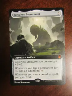 Magic The Gathering Zendikar Rising FORSAKEN MONUMENT Extended Art MTG 374 - Image 1