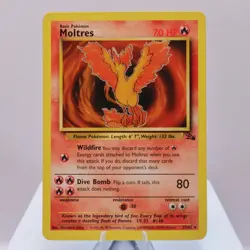 Pokemon TCG - Moltres 27/62 Fossil Rare WOTC 1999 - NM/M - Image 2