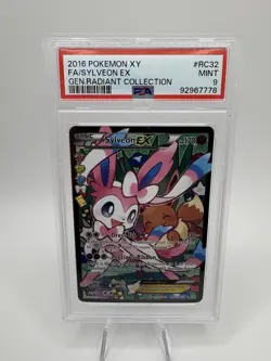 2018 Pokemon Xy Sylveon EX Rc32 Radiant collection PSA 9 - Image 1