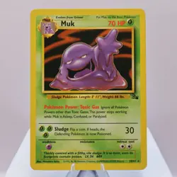 Pokemon TCG - Muk 28/62 Fossil Rare WOTC 1999 - NM - Image 2