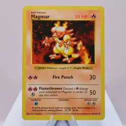 Pokemon TCG - Magmar 36/102 Base Set Uncommon Shadowless WOTC 1999 - EXC - Image 2
