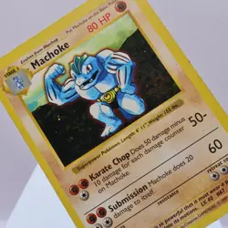 Pokemon TCG - Machoke 34/102 Base Set Uncommon Shadowless WOTC 1999 - MP - Image 1