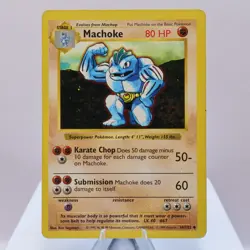 Pokemon TCG - Machoke 34/102 Base Set Uncommon Shadowless WOTC 1999 - MP - Image 2
