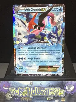 Pokemon Card Ash-Greninja EX XY133 XY Black Star Promo STANDARD SIZE Played 2 - Image 1