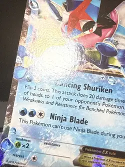 Pokemon Card Ash-Greninja EX XY133 XY Black Star Promo STANDARD SIZE Played 2 - Image 3