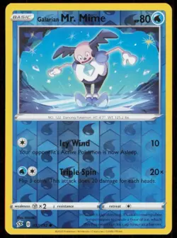 Galarian Mr. Mime #037/192 Reverse Holo 2020 Pokemon Rebel Clash NM - Image 1