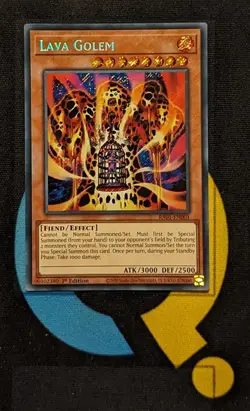 RA01-EN001 Lava Golem Secret Rare 1st Edition YuGiOh Card - Image 1