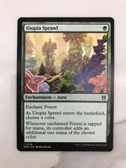 Utopia Sprawl MTG Magic the Gathering Card NM Near Mint Wilds Eldraine WOC - Image 1