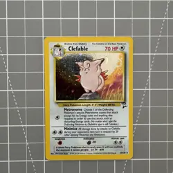 Clefable 5/130 - Base Set 2 Holo Rare Pokemon TCG Card WOTC - LP - Image 1