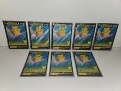 Pokemon Celebrations Surfing Pikachu V 008/025 25th Anniversary NM Lot 8 cards - Image 1