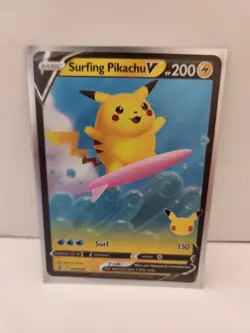 Pokemon Celebrations Surfing Pikachu V 008/025 25th Anniversary NM Lot 8 cards - Image 2