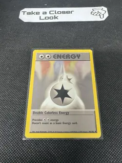 Double Colorless Energy #096/102 Base Set Regular Pokemon Card - VG-EX - Image 2