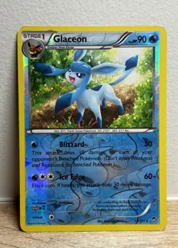 Glaceon 19/111 XY Furious Fists Reverse Pokemon Holo Foil Card - Image 1