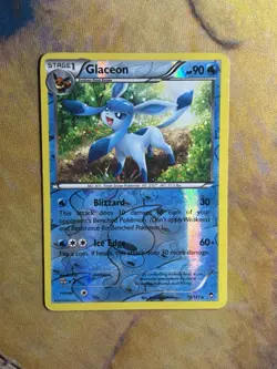 Glaceon 19/111 XY Furious Fists Reverse Pokemon Holo Foil Card - Image 2