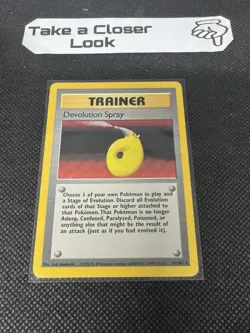Devolution Spray #072/102 Trainer Base Set Regular Pokemon Card - VG - Image 2