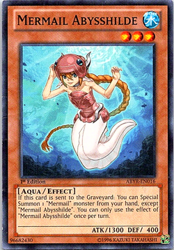 Mermail Abysshilde ABYR-EN016 Yu-Gi-Oh! Card Heavy Play 1st Edition - Image 1