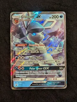 Glaceon GX SM147 Black Star Promo Holo Rare Pokemon Card TCG - NM Near Mint - Image 1