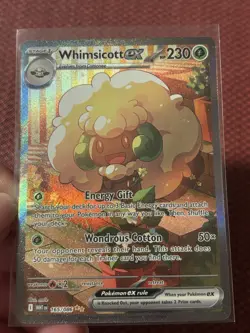 Whimsicott ex 165/086 Special Illustration SIR Holo White Flare Pokemon TCG Card - Image 1