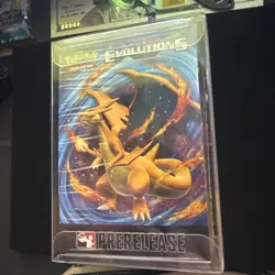 XY Evolutions Prerelease Kit Charizard Mewtwo Stamped Pokemon Card Booster Packs - Image 1