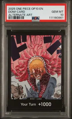 Don!! Card 2025 One Piece Op10-Royal Blood Donflamingo Alternate Art PSA 10 - Image 1