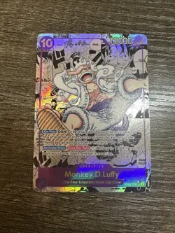 One Piece Card Monkey D. Luffy Gear 5 Manga Alt Art OP05-119 English NM - Image 1