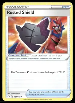 2021 Shining Fates Set Pokemon Card 061 Rusted Shield NM - Image 1