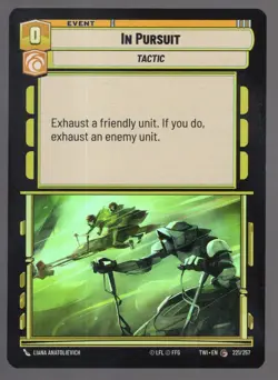 Star Wars Unlimited TotR Foil Card TWI221 In Pursuit - Image 1