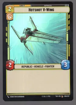Star Wars Unlimited TotR Foil Card TWI209 Hotshot V-Wing - Image 1