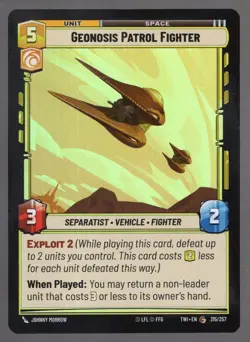 Star Wars Unlimited TotR Foil Card TWI215 Geonosis Patrol Fighter - Image 1