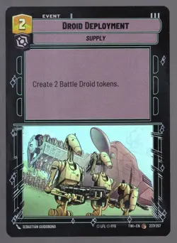 Star Wars Unlimited TotR Foil Card TWI237 Droid Deployment - Image 1