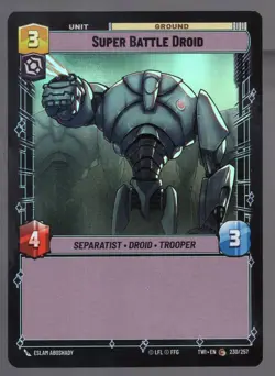 Star Wars Unlimited TotR Foil Card TWI230 Super Battle Droid - Image 1