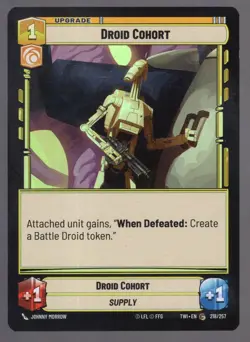 Star Wars Unlimited TotR Foil Card TWI218 Droid Cohort - Image 1