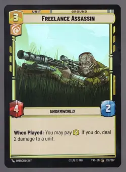 Star Wars Unlimited TotR Foil Card TWI212 Freelance Assassin - Image 1