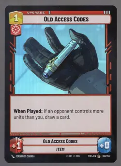 Star Wars Unlimited TotR Foil Card TWI168 Old Access Codes - Image 1