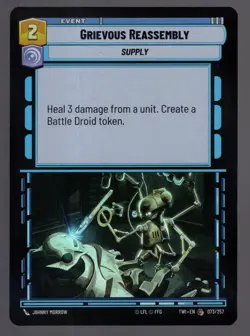 Star Wars Unlimited TotR Foil Card TWI073 Grievous Reassembly - Image 1